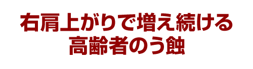 右肩上がりで増え続ける高齢者のう蝕