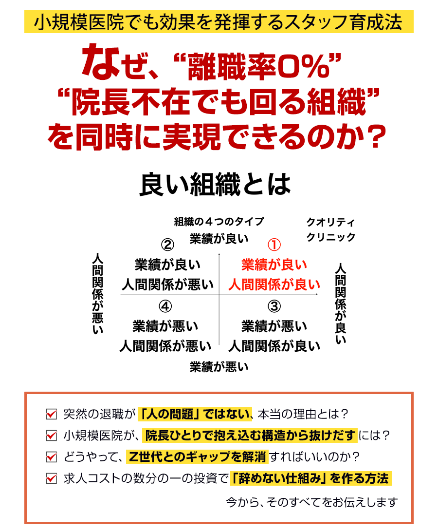 「突然の退職」に不安を抱える院長先生へ。なぜ、まじめで仕事熱心な院長ほど「スタッフの本音」に気づけないのか？